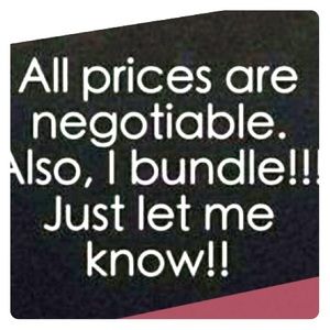 All negotiable!